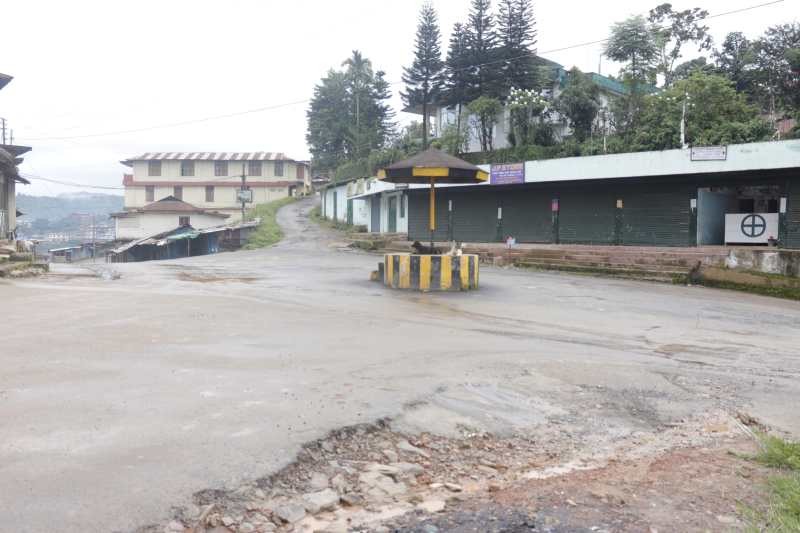 Mon town bears a deserted look on June 26 as the district witnesses a total lockdown from June The move was announced on June 24 after a DEF jawan on Quarantine Centre duty was declared a COVID-19 suspect. The lockdown will be in force till June 28, according to DC Mon’s order issued on June 24.  (Photo Courtesy: The Land of Angh)